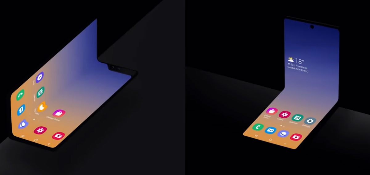 Así podría ser el próximo móvil flexible de Samsung
