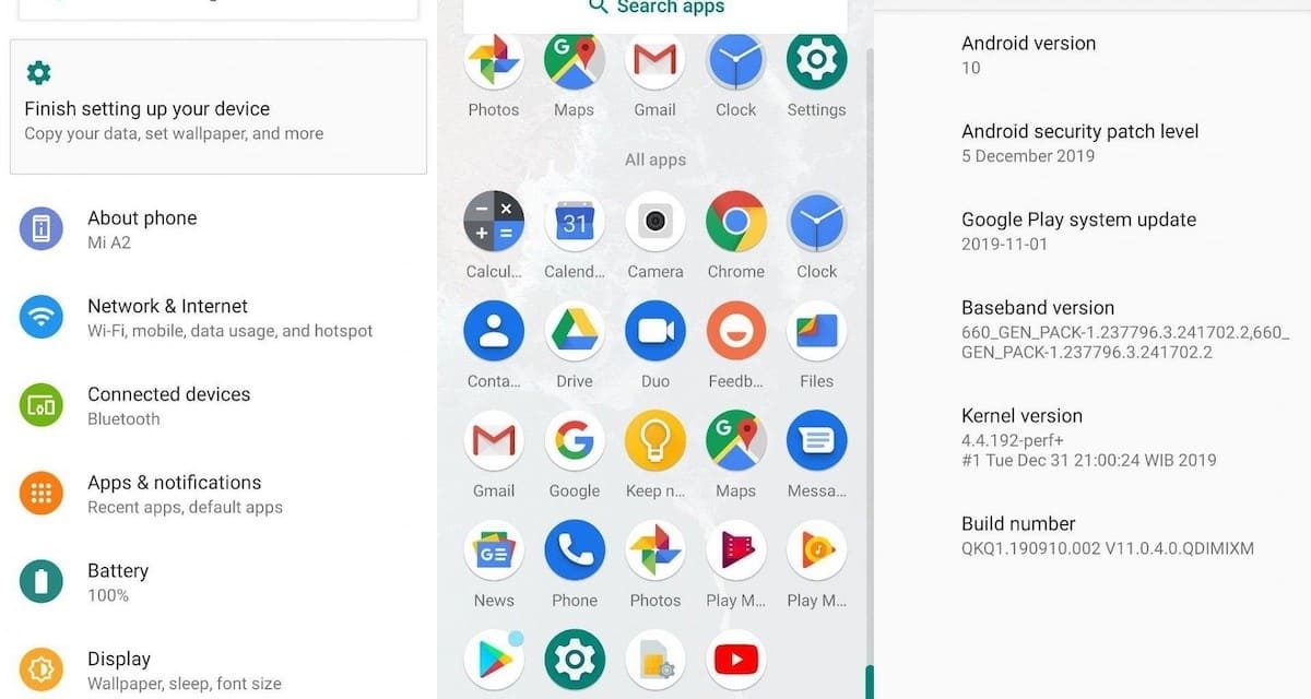 Cómo forzar la actualización a Android 10 en el Xiaomi Mi A2