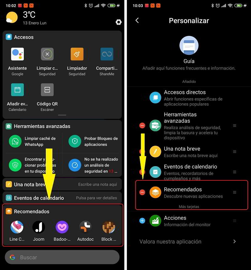 aplicaciones recomendadas miui