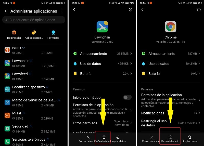 Cómo volver a una versión anterior de una aplicación en Android 1