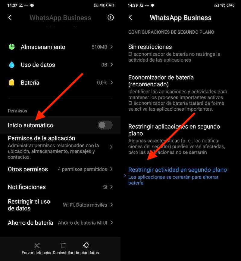 whatsapp camara segundo plano xiaomi notificacion