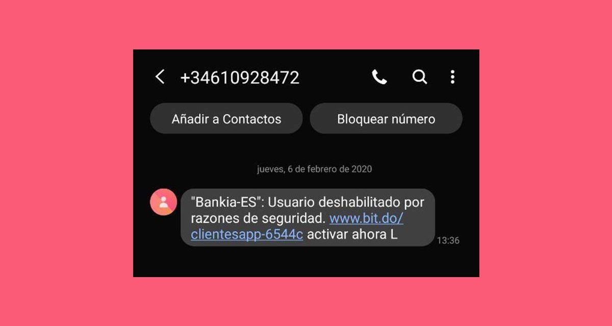 Cuidado con el SMS de Bankia del 610928472: es una estafa