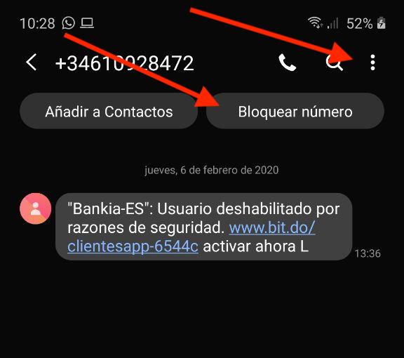 Cuidado con el SMS de Bankia del 610928472: es una estafa 1