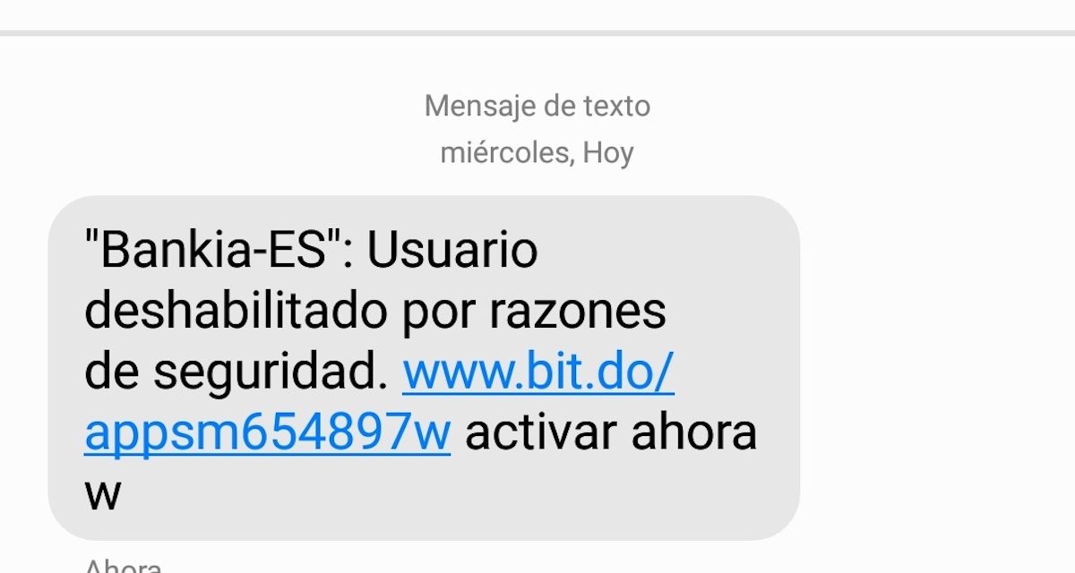 Ten cuidado con el SMS falso del número 697970686
