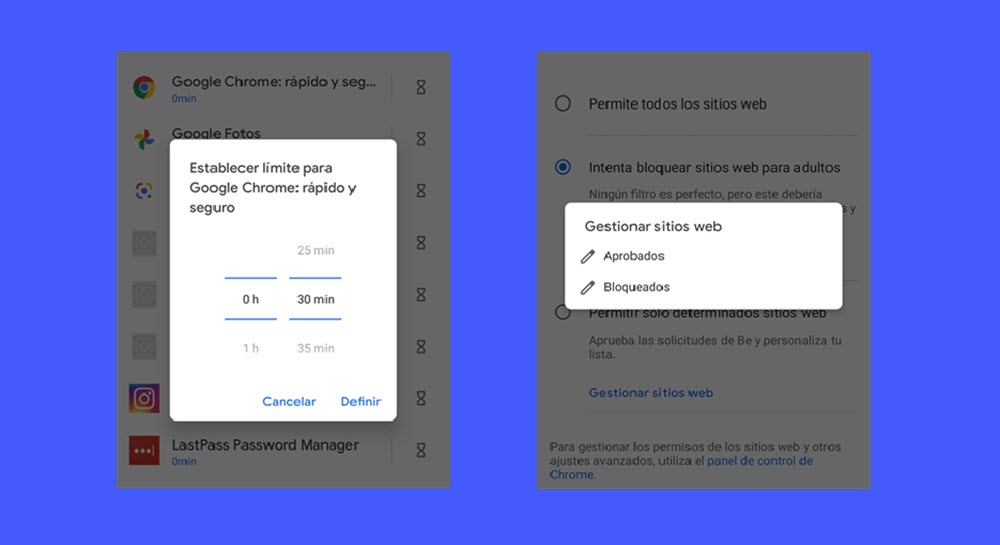 Cómo configurar el control parental de Android en Chrome