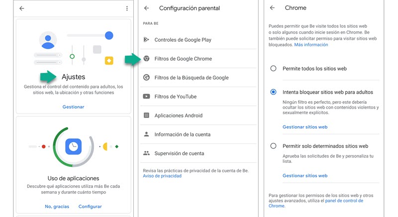 Cómo configurar el control parental de Android en Chrome 4