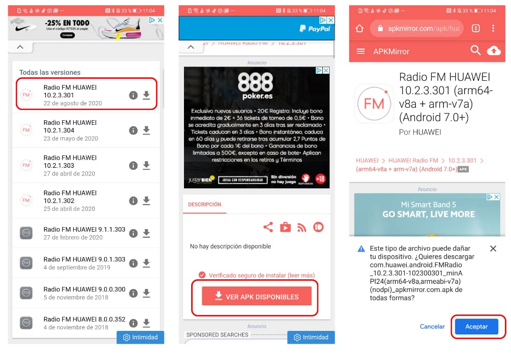 Noche malo Viaje Radio FM sin Internet: 5 aplicaciones para tu móvil Android