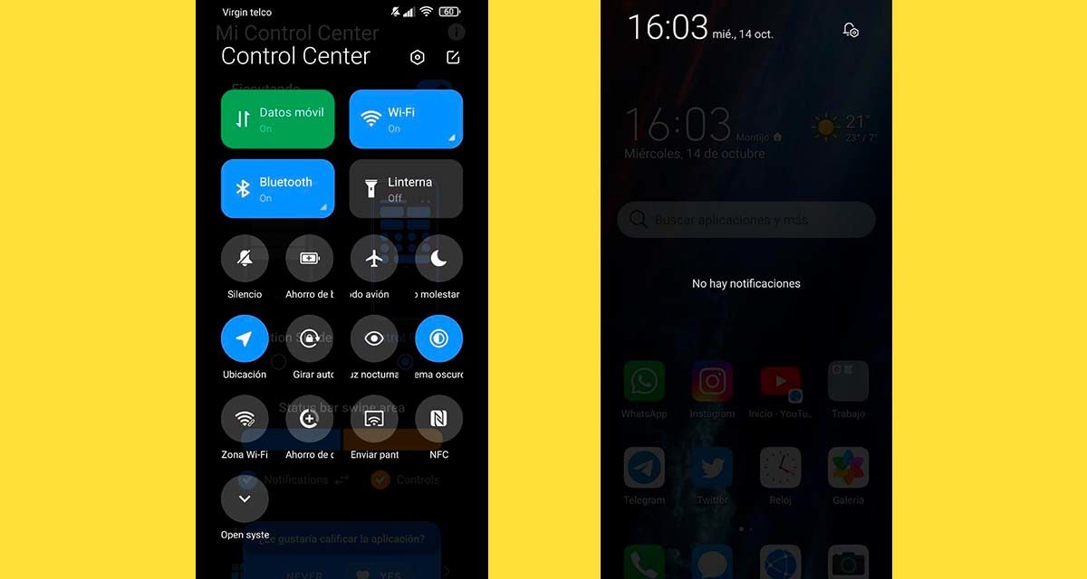 Cómo activar el Centro de Control de MIUI 12 en MIUI 10 y 11
