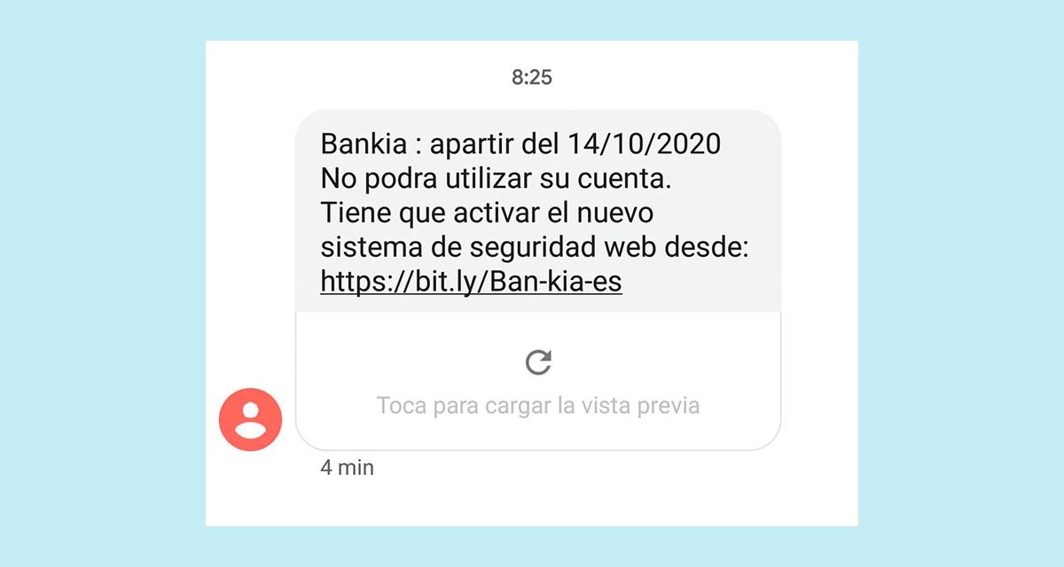No podrá utilizar su cuenta: ten cuidado con este falso SMS de Bankia