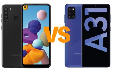 Todas las diferencias entre el Samsung Galaxy A21 vs A31