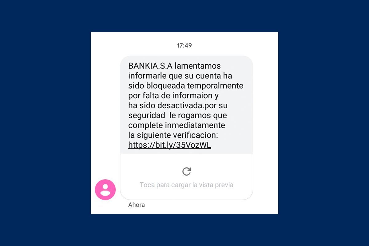 Ten cuidado con el falso SMS de Bankia del 632276772 1