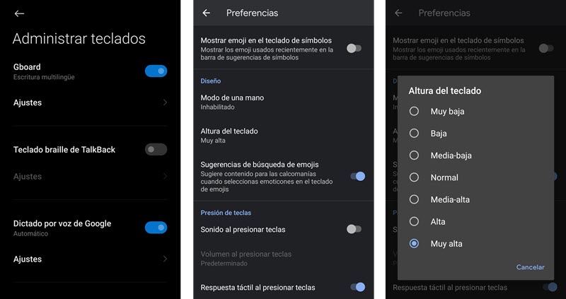 Cómo poner el teclado de Xiaomi más grande 2