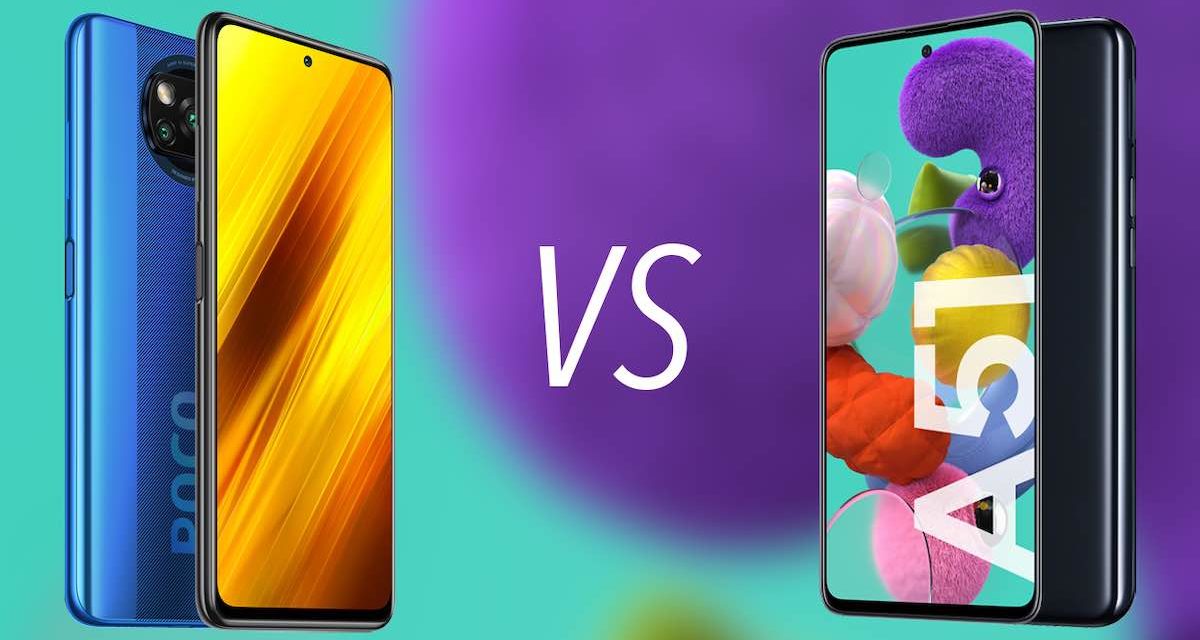 Todas las diferencias entre el Poco X3 vs Samsung Galaxy A51
