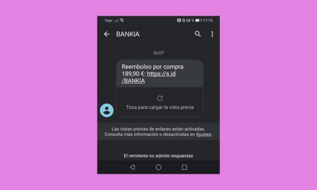 Reembolso por compra 189,90 euros: ten cuidado con el falso SMS de Bankia