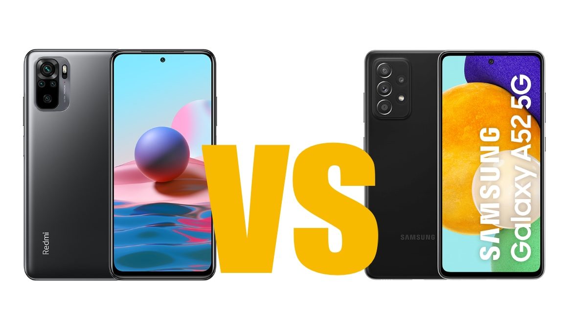 Xiaomi Redmi Note 10 vs Samsung Galaxy A52, todas las diferencias que debes conocer