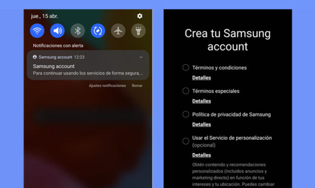Cómo quitar la notificación constante de Samsung Account