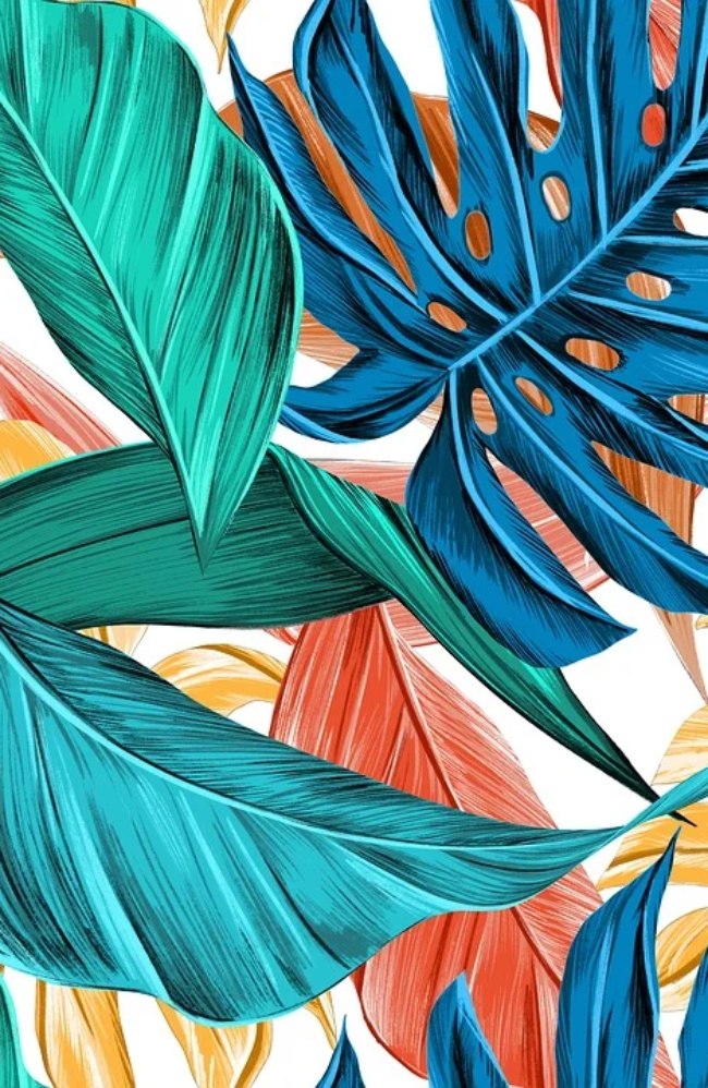 Fondo de pantalla de hojas coloridas para el iPhone 12