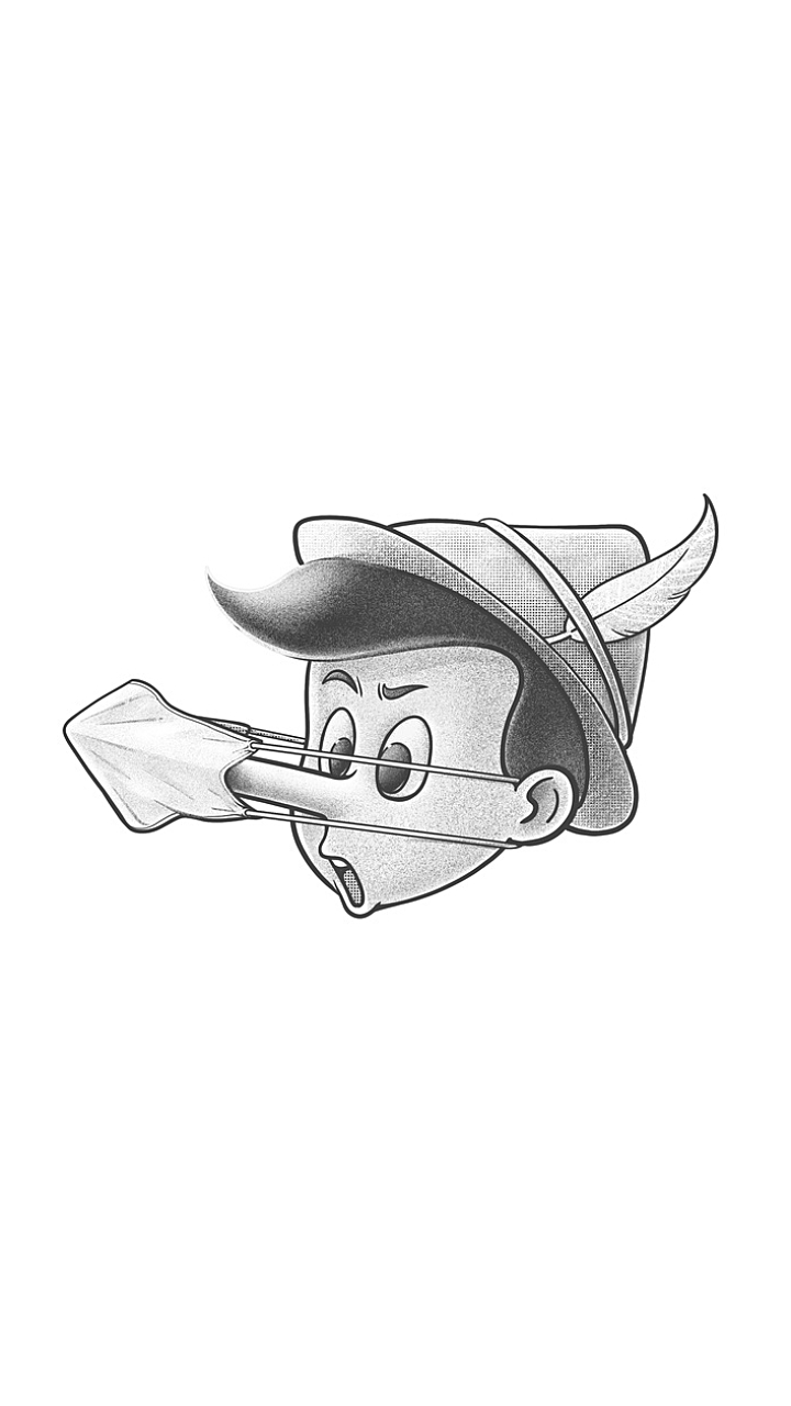 Fondo de pantalla de Pinocho con mascarilla para el iPhone 12
