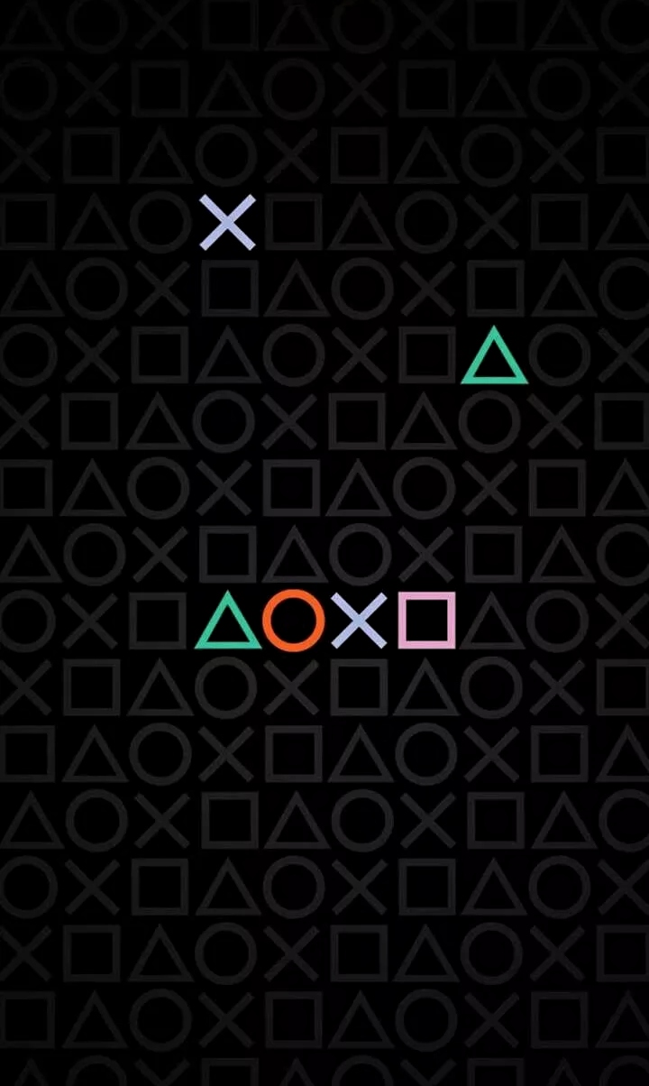 Wallpaper de los iconos de los botonoes del mando de la PlayStation para el iPhone 12