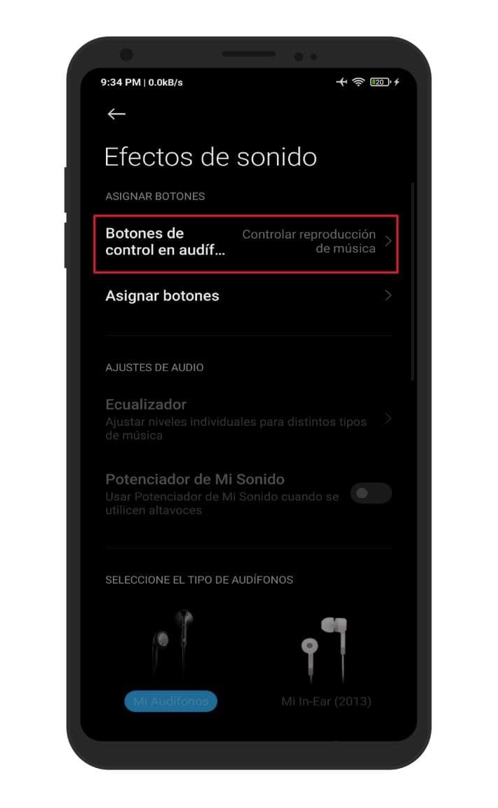 Utiliza los botones de tus auriculares para controlar la reproducción de música en Xiaomi