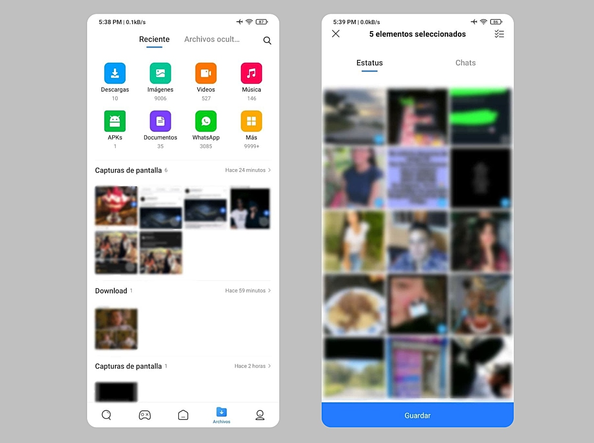 Descarga estados, vídeos e imágenes de WhatsApp con el navegador de Xiaomi