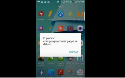 Se ha detenido el proceso com.google.process.gapps: posible solución a este error