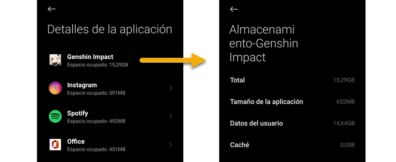 Cuánto ocupa Genshin Impact en Android y iPhone 2