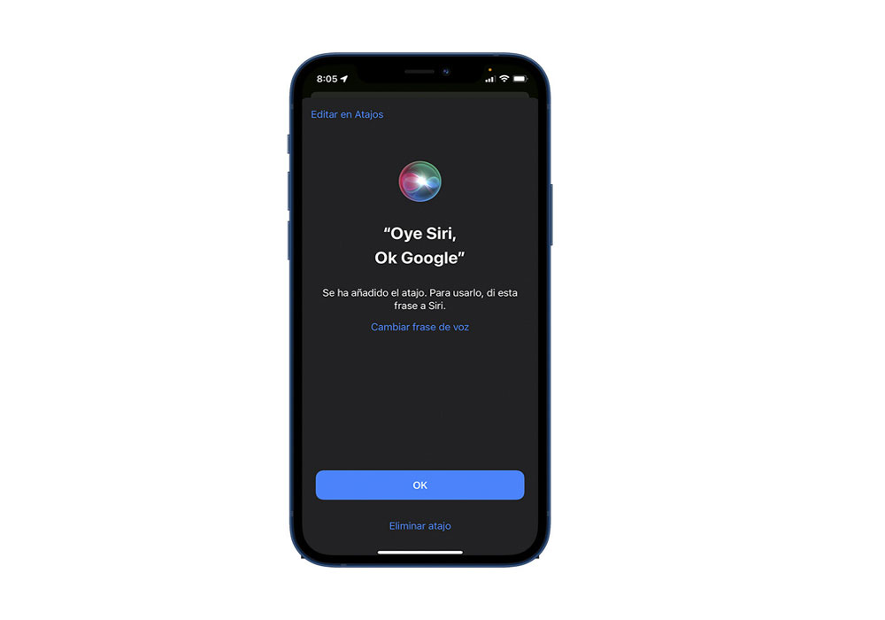 Activar Google Assistant en Siri