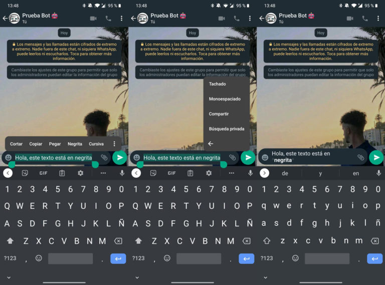 Cómo usar fuentes personalizadas en WhatsApp para cambiar el tipo de letra