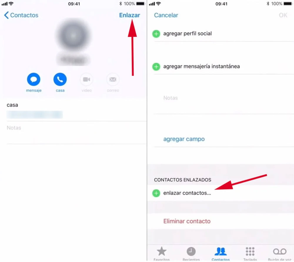 Eliminar contactos duplicados desde la app del iPhone