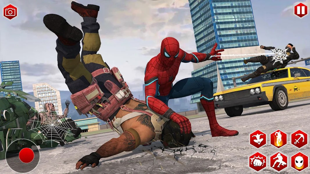 Spider Rope Hero Man Gangster Crime City Battle