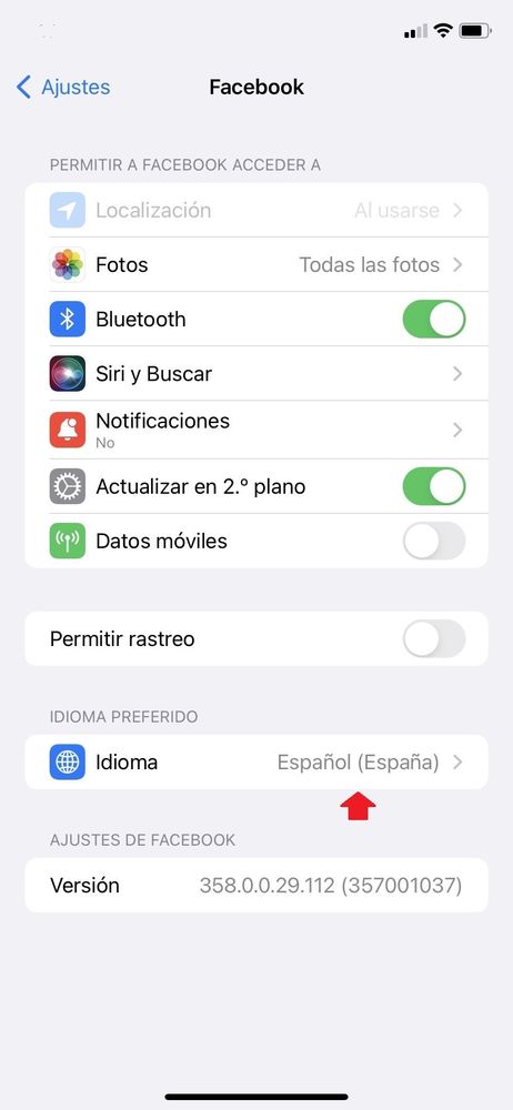 cambiar el idioma a una sola app en el iphone paso 3