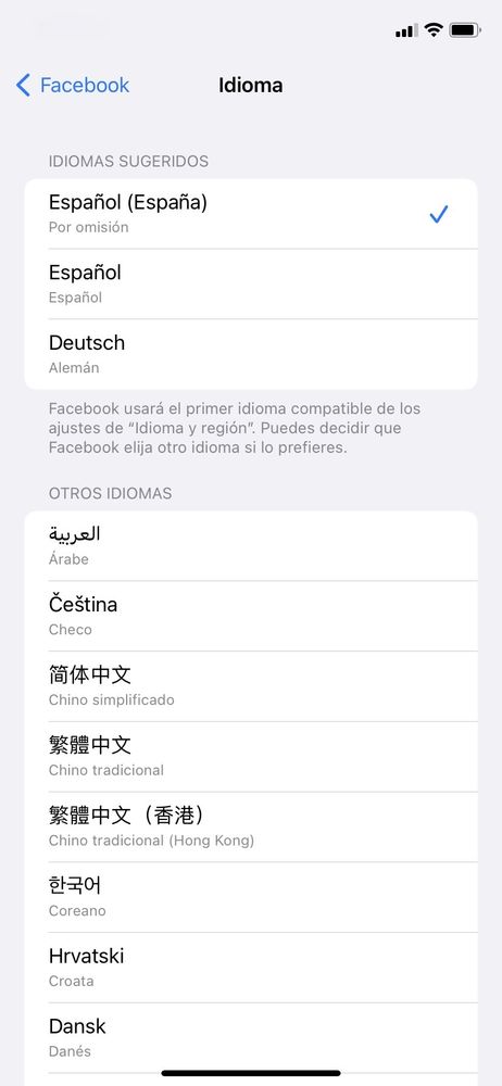 cambiar el idioma a una sola app en el iphone paso 4