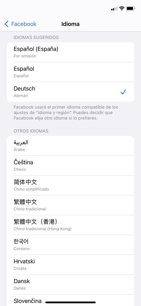 cambiar el idioma a una sola app en el iphone paso 5
