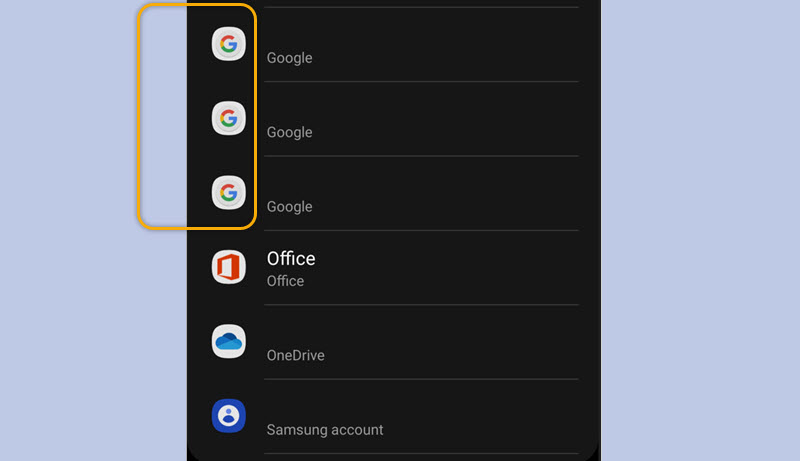Cómo cambiar la cuenta de Google por otra en un Samsung Galaxy 3
