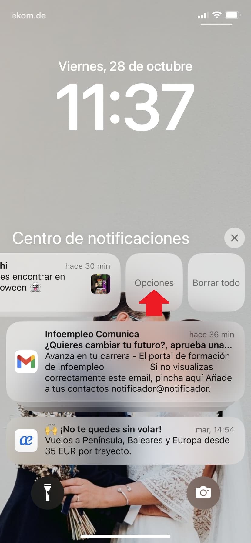 silenciar o desactivar notificaciones en el historial de notificaciones de iOS en el iPhone 1
