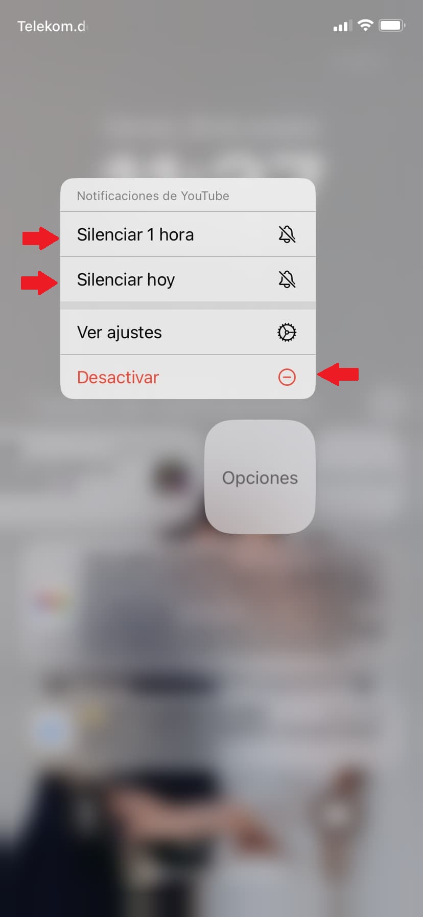 silenciar o desactivar notificaciones en el historial de notificaciones de iOS en el iPhone 2