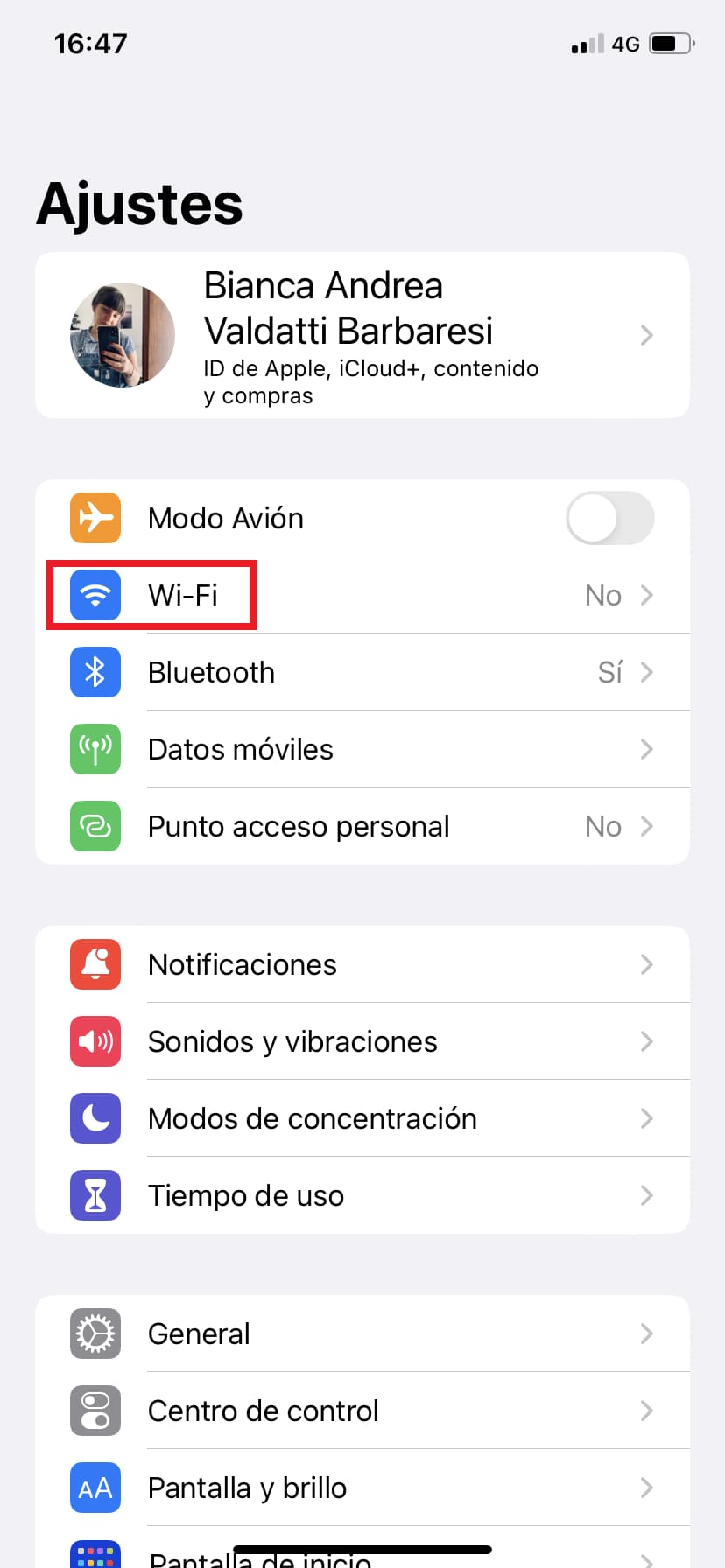 paso 2 cambiar la DNS en el iPhone