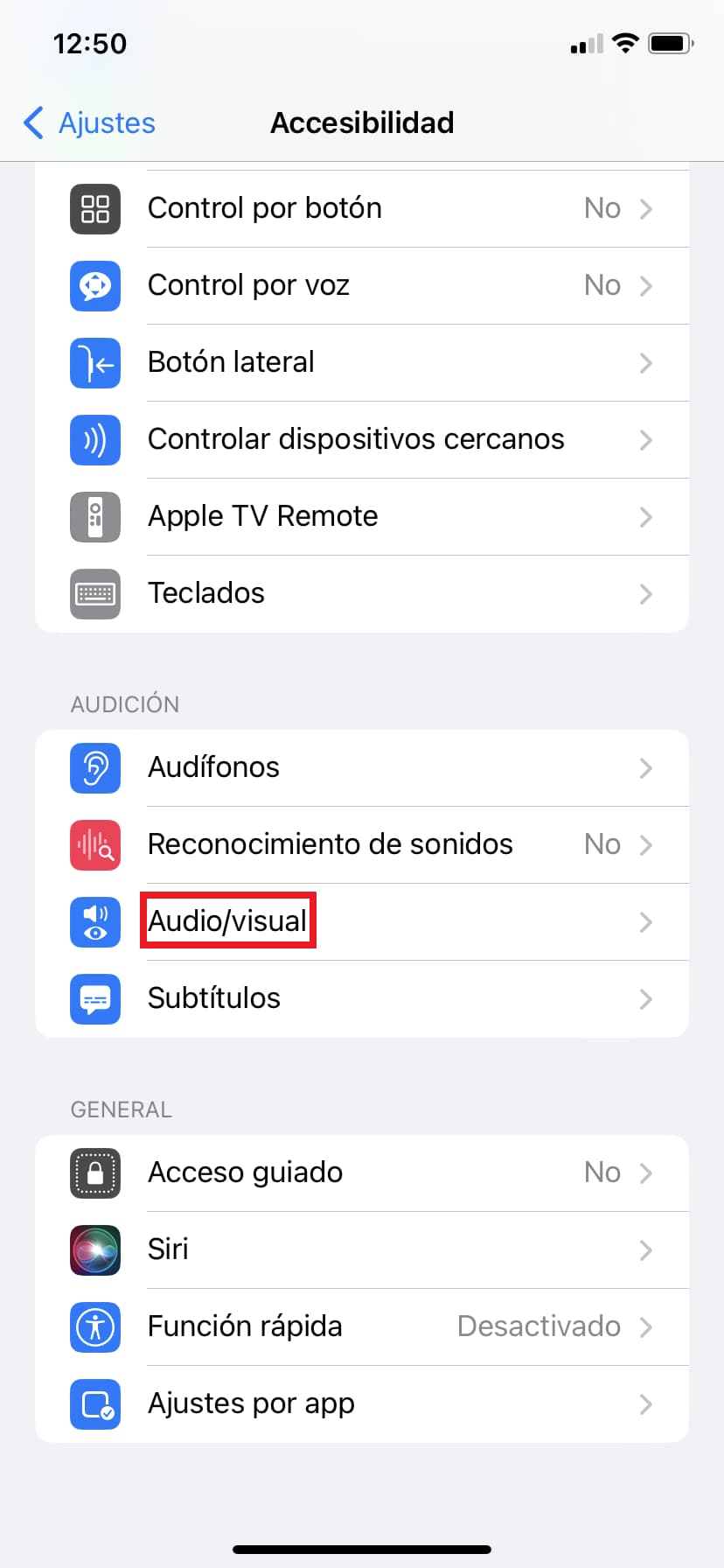 paso 3 activar el flash para notificaciones de Whatsapp en el iphone