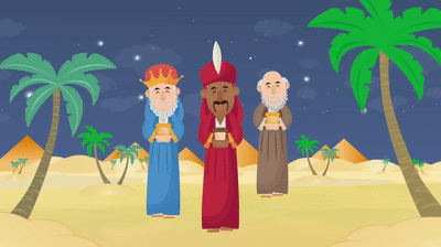 4 GIFs de Reyes Magos animados