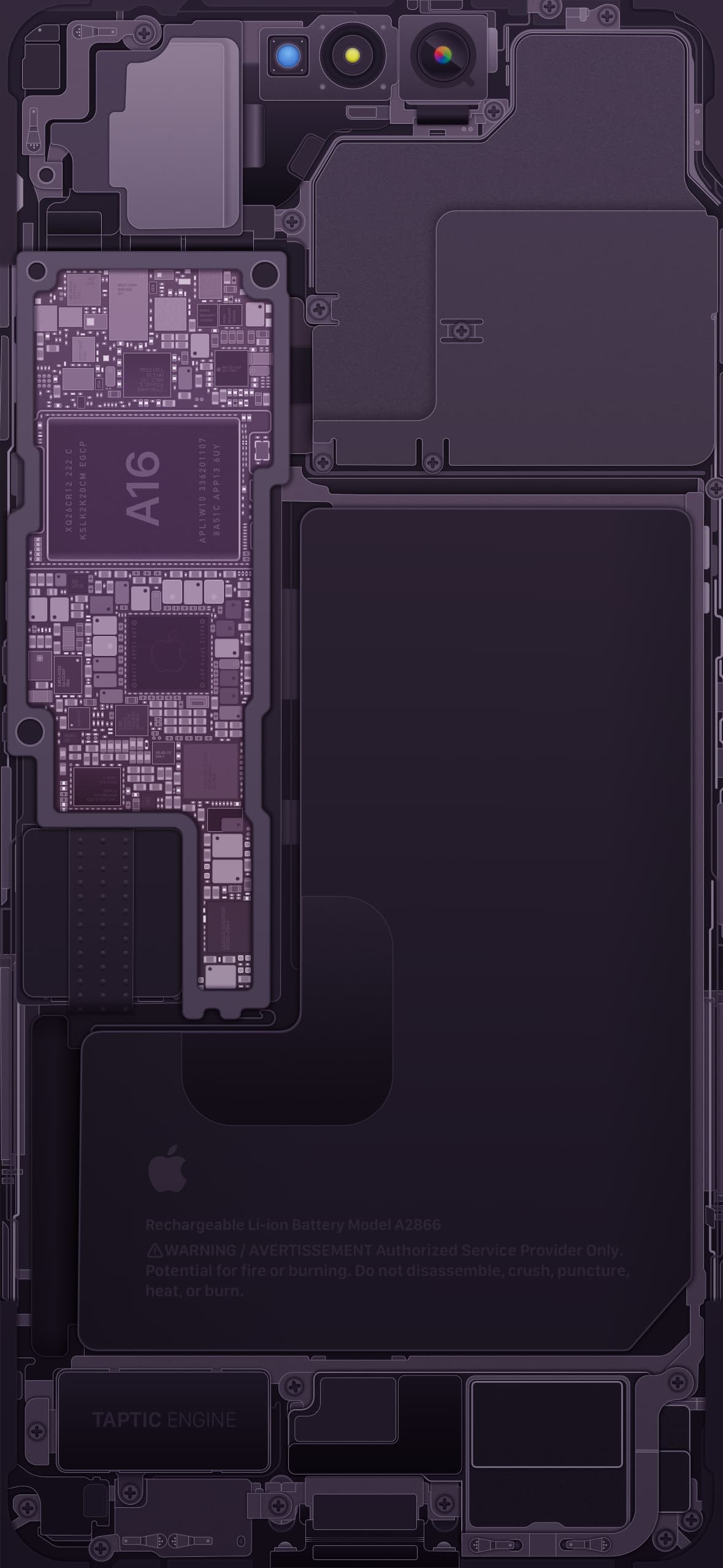 fondos de pantalla para el iPhone 14 y 14 Pro interior color deep purple iPhone 14 Pro
