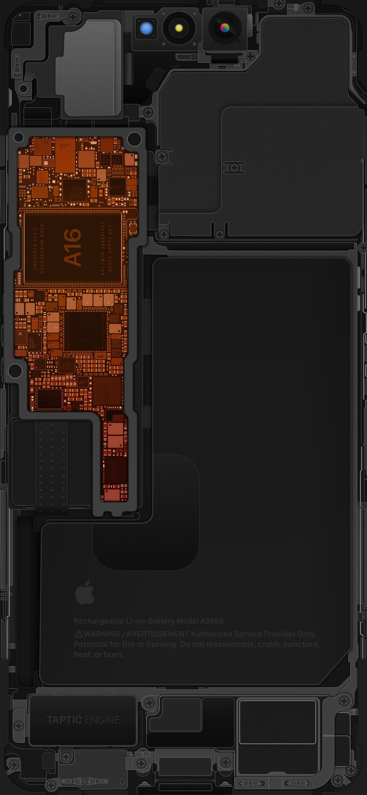 fondos de pantalla para el iPhone 14 y 14 Pro interior color Ember Space Black iPhone 14 Pro