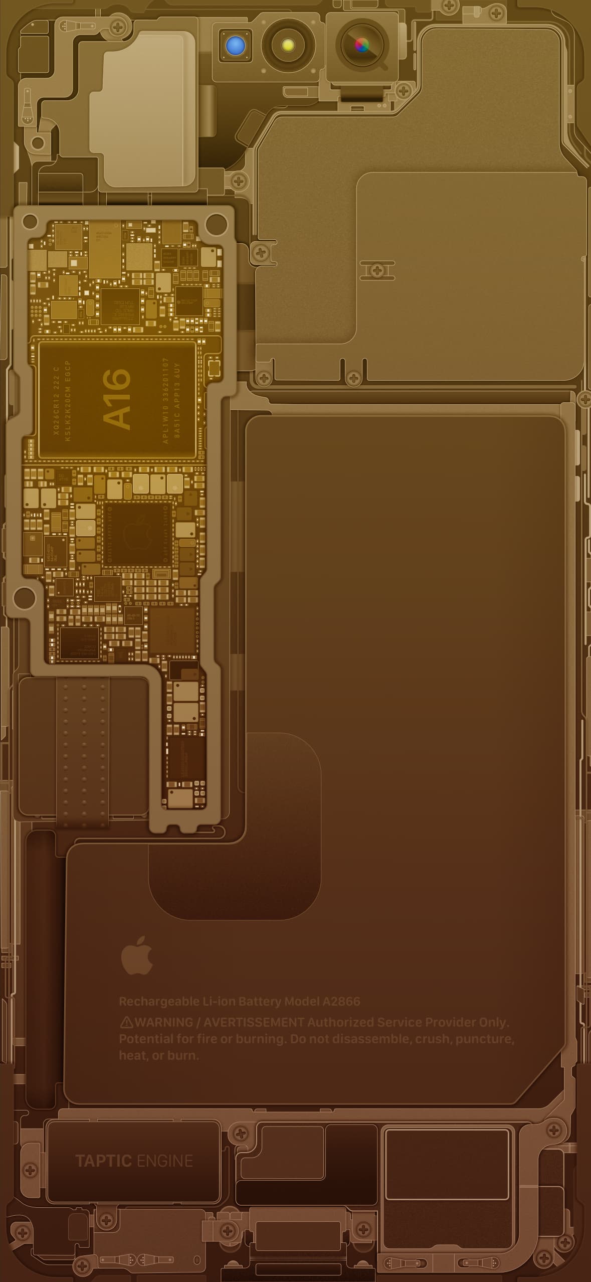 fondos de pantalla para el iPhone 14 y 14 Pro interior color Gold iPhone 14 Pro
