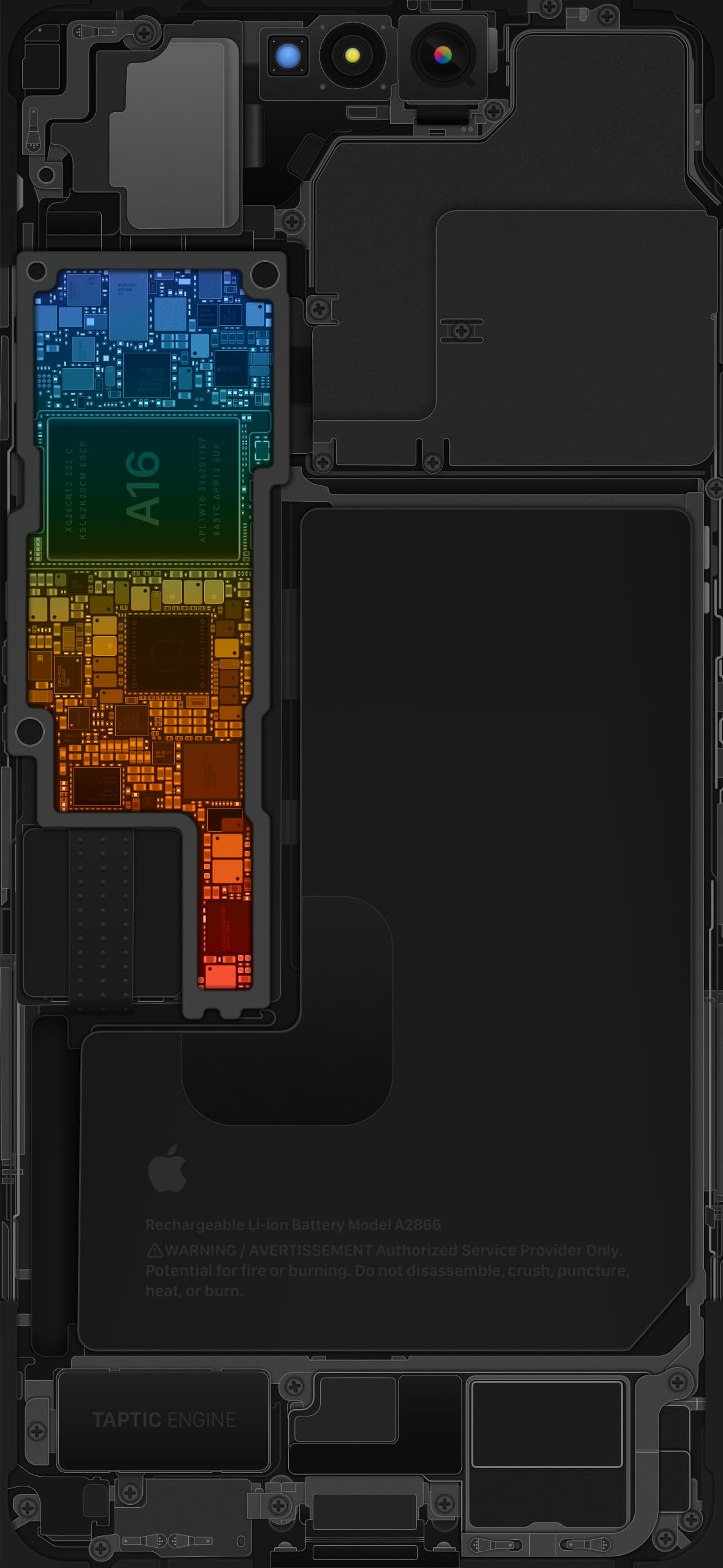 fondos de pantalla para el iPhone 14 y 14 Pro color six colors space black iPhone 14 Pro