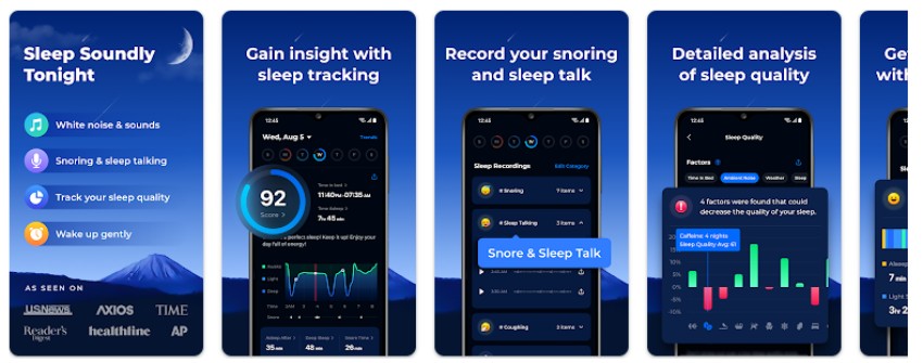 shuteye sleep and tracker aplicaciones para controlar los ronquidos