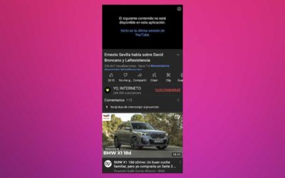 Solución al error «El siguiente contenido no está disponible en esta app» de YouTube Vanced