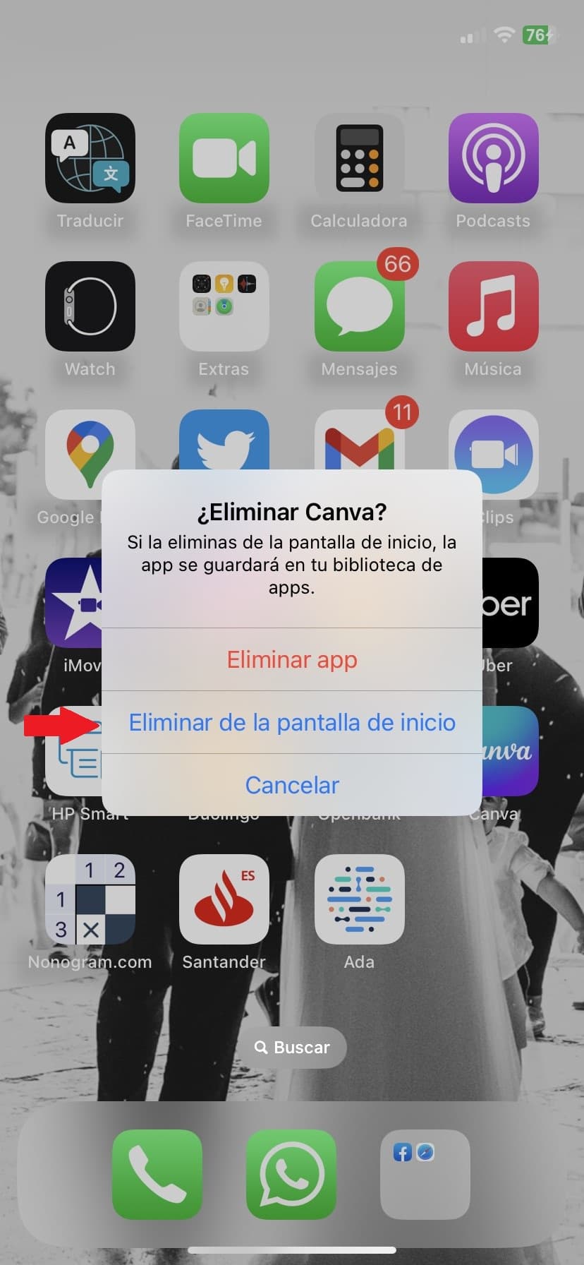 paso 3 esconder una app en el iphone
