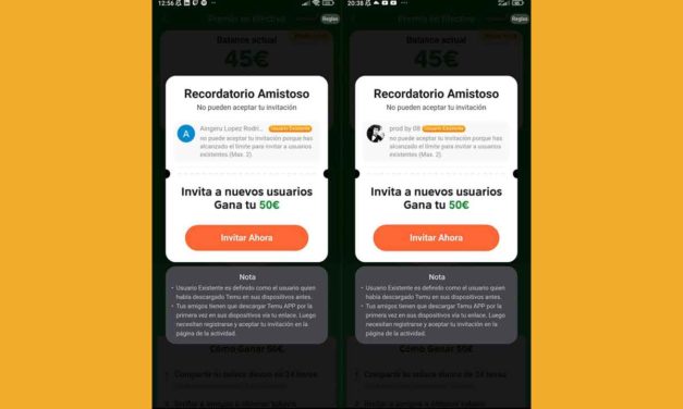 Qué hacer si te sale todos los de Temu como Usuario existente