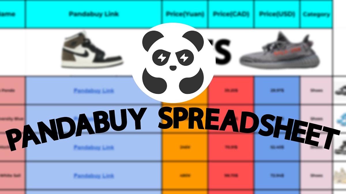 pandabuy spreadsheet