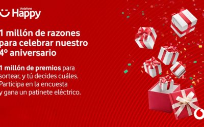 Vodafone celebra el cuarto aniversario de Happy con un millón de premios a sus clientes